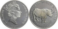 Cook Inseln 50 Dollars Elizabeth II. - Serie Endangered World Wildlife Rhinozeros -