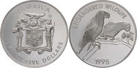 Jamaika 25 Dollars Black-billed parrot - endangered wildlife -