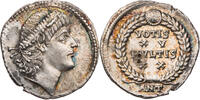 Römische Kaiserzeit Siliqua Constantius II., Antiochia, Kopf mit Perlendiadem / Votakranz, R! -