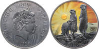 Niue 2 Dollars Mysterious Rhodium Desert Life - Meerkat -