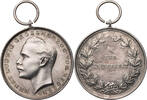 Hessen-Darmstadt Silbermedaille mit Trageöse Ernst Ludwig (1892-1918), Auszeichnung für Tapferkeit, Stempel von C. Voigt -