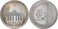 Belgien 20 Euro 25 Jahre Fall der Berliner Mauer - Brandenburger Tor -