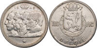 Belgien 100 Frank (100 Francs) Leopold I., Leopold II., Albert I. und Leopold III. -
