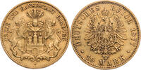 Kaiserreich, Hamburg 10 Mark Kursmünze (1875-1888) -