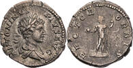 Römische Kaiserzeit Denar Caracalla, Büste / RECTOR ORBIS, Kaiser mit Lanze und Globus -