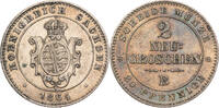 Sachsen, Albertinische Linie 20 Pfennige (2 Neugroschen) Johann I. (1854-1873) - Kursmünze (1863-1866) -
