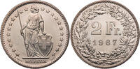 Schweiz 2 Franken Helvetia - Kursmünze (1874-1967) -