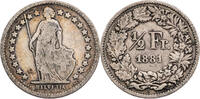 Schweiz 1/2 Franken Helvetia - Kursmünze (1875-1967) -