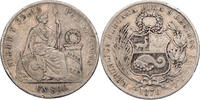 Peru 1 Sol 1870 YJ Kursmünze (1864-1916) s-ss, Rf. 45,00 EUR  plus 10,00 EUR verzending