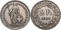 Schweiz 2 Franken Helvetia - Kursmünze (1875-1967) -