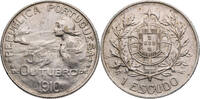 Portugal 1 Escudo Auf die Errichtung der Republik am 5. Oktober 1910 -