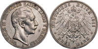 Kaiserreich, Preussen 3 Mark Wilhelm II. (1888-1918) - Kursmünze (1905-1912) -