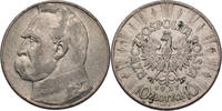 Polen 10 Zlotych Józef Piłsudski - Kursmünze (1934-1939) -
