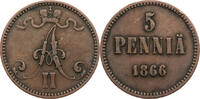 Finnland 5 Penniä Alexander II. (1855-1881) -
