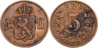 Norwegen 5 Öre Oscar II. (1872-1905) - Kursmünze (1875-1902) -