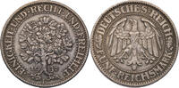 Weimarer Republik 5 Reichsmark Kursmünze Eichbaum -