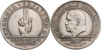 Weimarer Republik 3 Reichsmark Zum 10. Jahrestag der Weimarer Reichsverfassung (Schwurhand) -