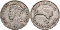 1 Florin 1934 New Zealand George V. (1910-1936) - Kursmünze (1933-1936) ss