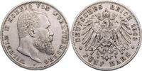 Kaiserreich, Württemberg 5 Mark Wilhelm II. (1891-1918) - Kursmünze (1892-1913) -