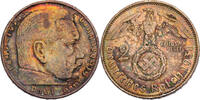Drittes Reich 2 Reichsmark Hindenburg - Kursmünze (1936-1939) -