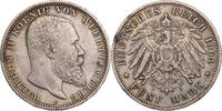 Kaiserreich, Württemberg 5 Mark Wilhelm II. (1891-1918) - Kursmünze (1892-1913) -