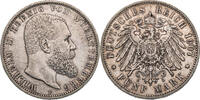Kaiserreich, Württemberg 5 Mark Wilhelm II. (1891-1918) - Kursmünze (1892-1913) -