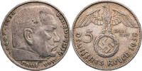 Drittes Reich 5 Reichsmark Hindenburg - Kursmünze (1936-1939) -
