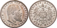 Kaiserreich, Württemberg 5 Mark Wilhelm II. (1891-1918) - Kursmünze (1892-1913) -
