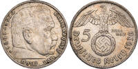Drittes Reich 5 Reichsmark Hindenburg - Kursmünze (1936-1939) -