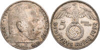 Drittes Reich 5 Reichsmark Hindenburg - Kursmünze (1936-1939) -