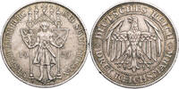 Weimarer Republik 3 Reichsmark 1000 Jahre Burg und Stadt Meißen -