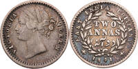 2 Annas 1841 Britisch Indien Victoria (1837-1901) - Kursmünze - Bombay ss