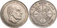 Spanien 100 Pesetas 1966 Francisco Franco - Kursm&uuml;nze (1966-1970) ss-vz 50,00 EUR  Excl. 10,00 EUR Verzending