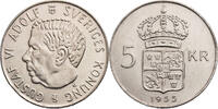 Schweden 5 Kronor 1955 Gustaf VI Adolf - Kursm&uuml;nze (1954-1971) ss-vz 20,00 EUR  Excl. 10,00 EUR Verzending