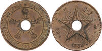 Belgischer Kongo 5 Centimes 1888 Leopold II. (1885-1908) - Kursm&uuml;nze (18... 25,00 EUR  Excl. 10,00 EUR Verzending