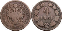 RDR, Habsburg 4 Kreuzer 1861 A Franz Joseph I. (1848-1916) - Kursm&uuml;nze (... 10,00 EUR  Excl. 10,00 EUR Verzending