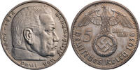 Drittes Reich 5 Reichsmark 1936 D Hindenburg - Kursm&uuml;nze (1936-1939) ss 35,00 EUR  Excl. 10,00 EUR Verzending