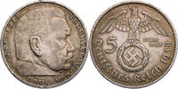 Drittes Reich 5 Reichsmark 1938 A Hindenburg - Kursm&uuml;nze (1936-1939) ss,... 35,00 EUR  Excl. 10,00 EUR Verzending