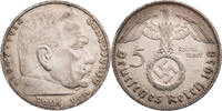 Drittes Reich 5 Reichsmark 1938 D Hindenburg - Kursm&uuml;nze (1936-1939) ss,... 35,00 EUR  Excl. 10,00 EUR Verzending