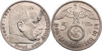 Drittes Reich 5 Reichsmark 1939 E Hindenburg - Kursm&uuml;nze (1936-1939) ss-... 40,00 EUR  Excl. 10,00 EUR Verzending