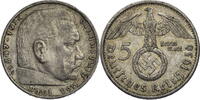 Drittes Reich 5 Reichsmark Hindenburg - Kursmünze (1936-1939) -