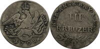 Preussen, Königreich 3 Kreuzer Friedrich Wilhelm III. (1797-1840) für Ansbach-Bayreuth -