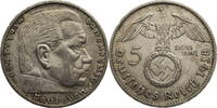 Drittes Reich 5 Reichsmark Hindenburg - Kursmünze (1936-1939) -