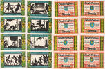 Geldern 8x75 Pfennig Komplette Serie von 8 Scheinen -