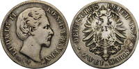 Kaiserreich, Bayern 2 Mark Ludwig II. (1864-1886) - Kursmünze (1876-1883) -