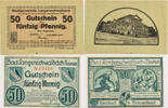 Langenschwalbach 2x50 Pfennig Lot von 2 verschiedenen Scheinen -