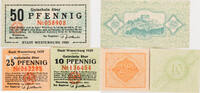 Westerburg 10, 25, 50 Pfennig Komplette Serie von 3 Scheinen -
