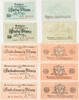 Wiesbaden 3x25, 2x50 Pfennig Lot von 5 verschiedenen Scheinen - Kreuzmäander und helle Kreuze komplett -