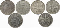 Bundesrepublik Deutschland 3 x 5 DM kompletter Jahrgang! -