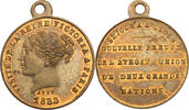 Frankreich, 2. Kaiserreich Tragbare Medaille Auf den Besuch von Victoria (1837-1901) in Paris -